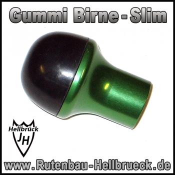Alu Gummi Birne - Slim - Farbe: Grün